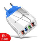 Carregador USB 20W com 4 Portas | Quick Charge 3.0 para iPhone e Android