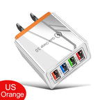 Carregador USB 20W com 4 Portas | Quick Charge 3.0 para iPhone e Android