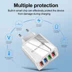 Carregador USB 20W com 4 Portas | Quick Charge 3.0 para iPhone e Android