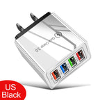 Carregador USB 20W com 4 Portas | Quick Charge 3.0 para iPhone e Android
