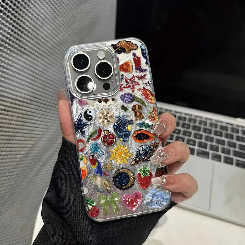 iPhone Case Flash Diamond Multi Style Para iPhone (Diversas versões) Tampa Transparente.