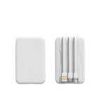 Power Bank Magnético 10000mAh 22.5W | Carregamento Sem Fios e Cabo Integrado