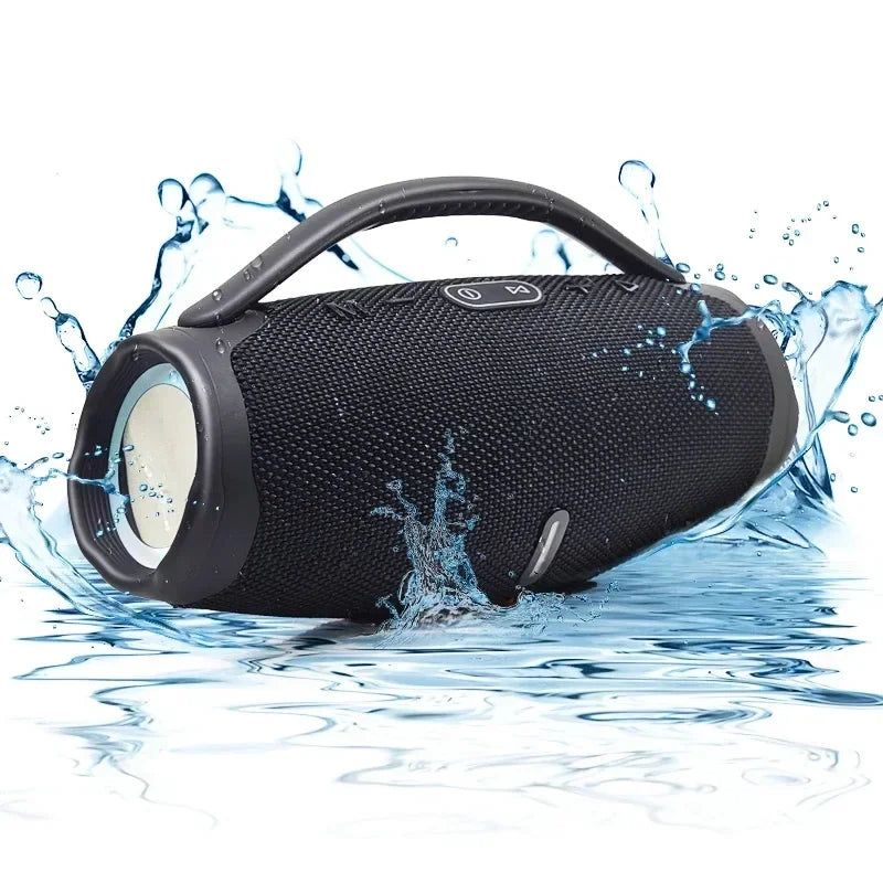 Coluna Bluetooth Portátil 100W | Som Estéreo, USB, AUX e Bateria Recarregável