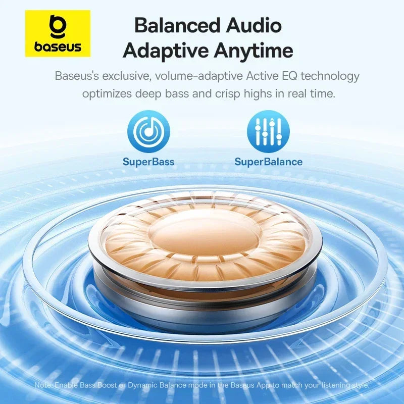Baseus EP10 Pro ANC | Auriculares Bluetooth Hi-Res LDAC com ANC 50dB