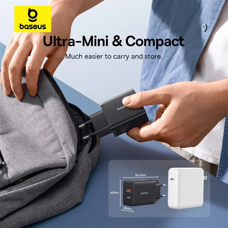 Carregador USB-C Baseus 20W PD | Carregamento Rápido para iPhone e Android
