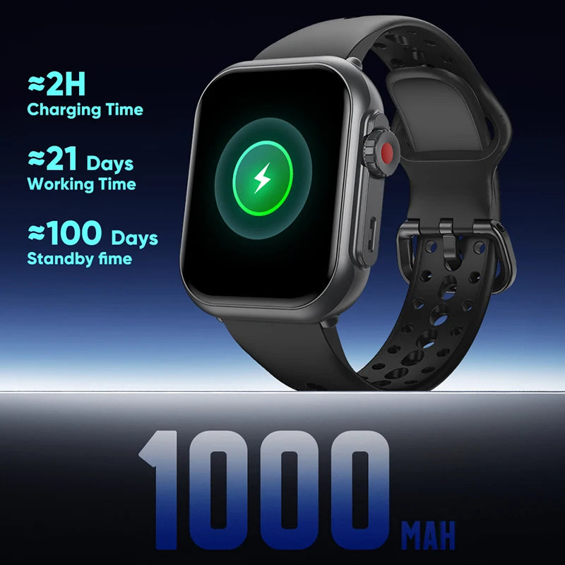 Smartwatch AMOLED 1.96" | Chamadas Bluetooth, GPS e Monitor de Saúde IP68