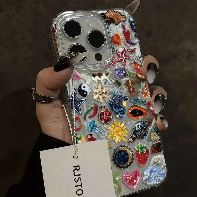 iPhone Case Flash Diamond Multi Style Para iPhone (Diversas versões) Tampa Transparente.