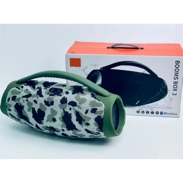 Coluna Bluetooth Portátil 100W | Som Estéreo, USB, AUX e Bateria Recarregável