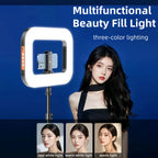 Ring Light LED Portátil Recarregável | Luz para Vídeos, Lives e Fotografia