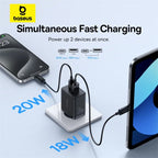 Carregador USB-C Baseus 20W PD | Carregamento Rápido para iPhone e Android