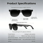 Óculos Inteligentes Bluetooth KaiAqua | Áudio HD, Chamadas e Lentes Fotocromáticas