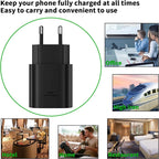 Carregador USB-C 25W com Cabo USB-C | Carregamento Rápido para Samsung e iPhone