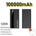 Power Bank 500000mAh 120W | Carregador Portátil de Carregamento Rápido
