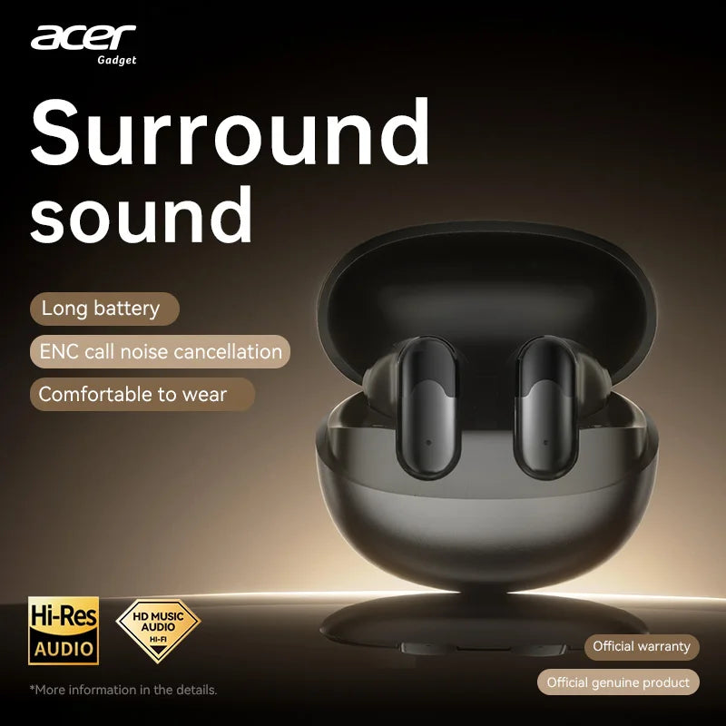 Acer Ohr628 Bluetooth | Auriculares Sem Fios com Som HiFi e Microfone