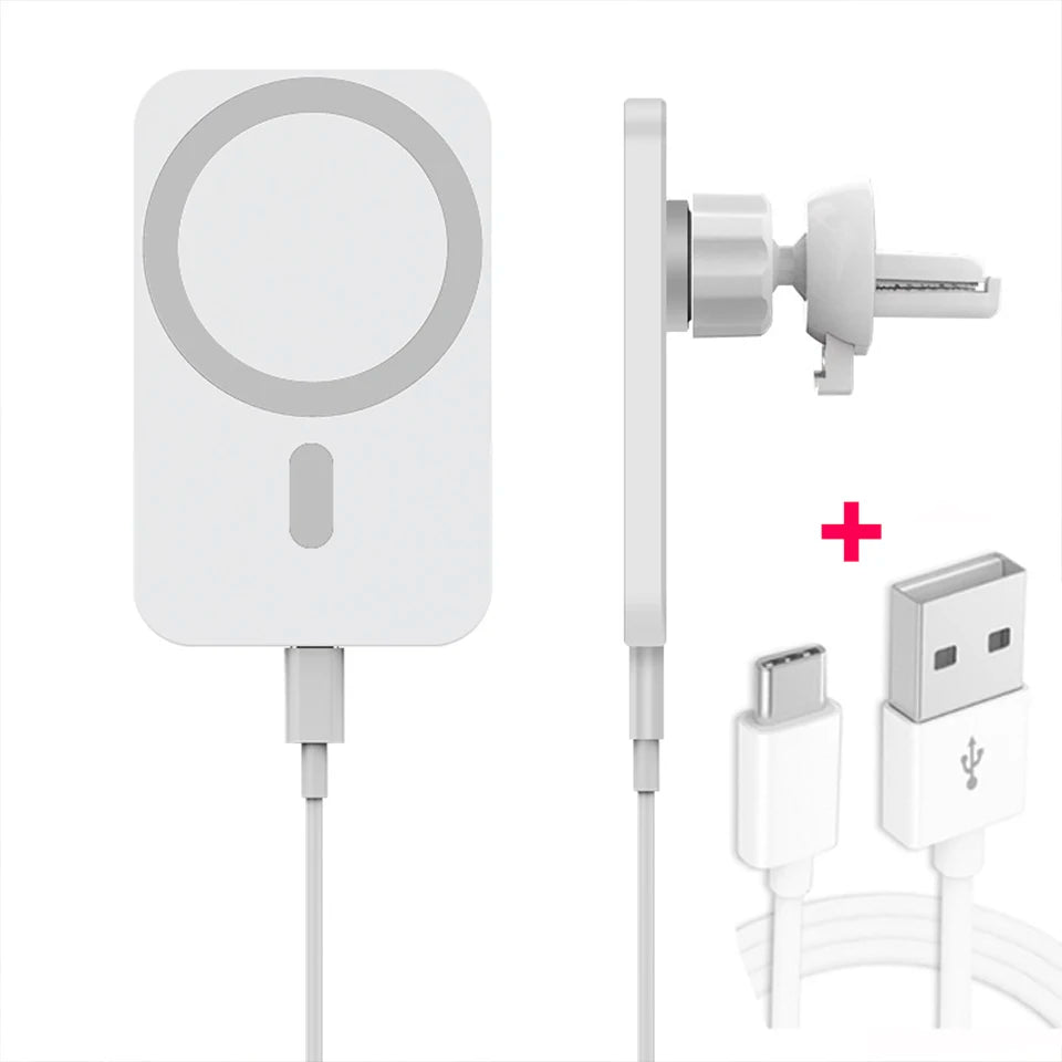 Suporte Magnético para Carro com Carregamento Sem Fios 30W | Compatível com MagSafe