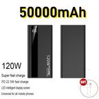 Power Bank 500000mAh 120W | Carregador Portátil de Carregamento Rápido