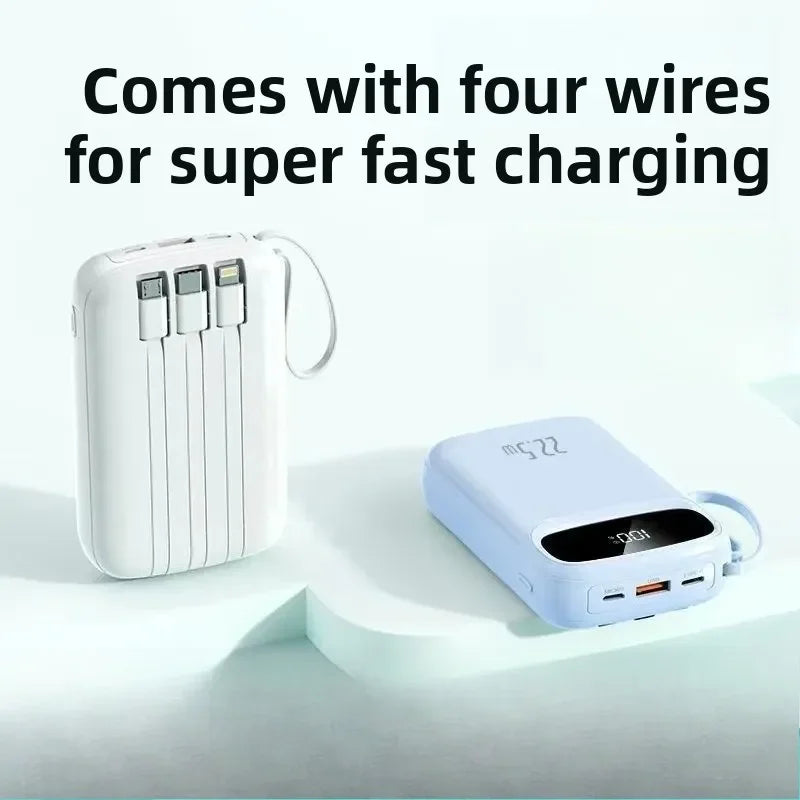 Power Bank DIEZONG 20000mAh 120W | Carregamento Super Rápido com Cabo Integrado