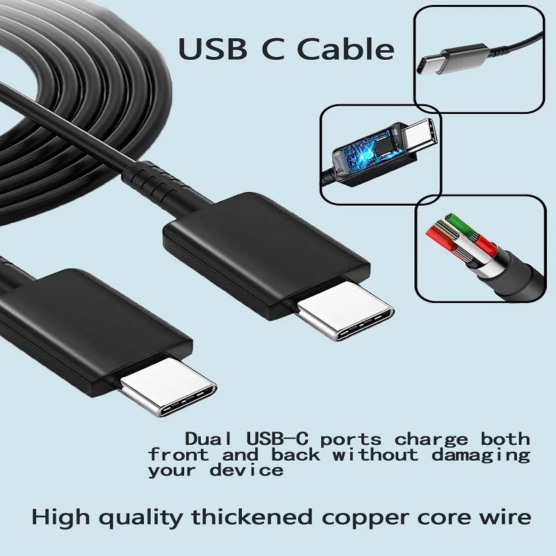 Carregador USB-C 25W com Cabo USB-C | Carregamento Rápido para Samsung e iPhone