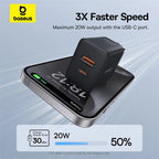 Carregador USB-C Baseus 20W PD | Carregamento Rápido para iPhone e Android