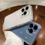 Capa transparente de luxo para iPhone 17 Air 16 15 14 Plus 13 12 11 Pro Max Shockproof HD Clear capa traseira acrílica dura