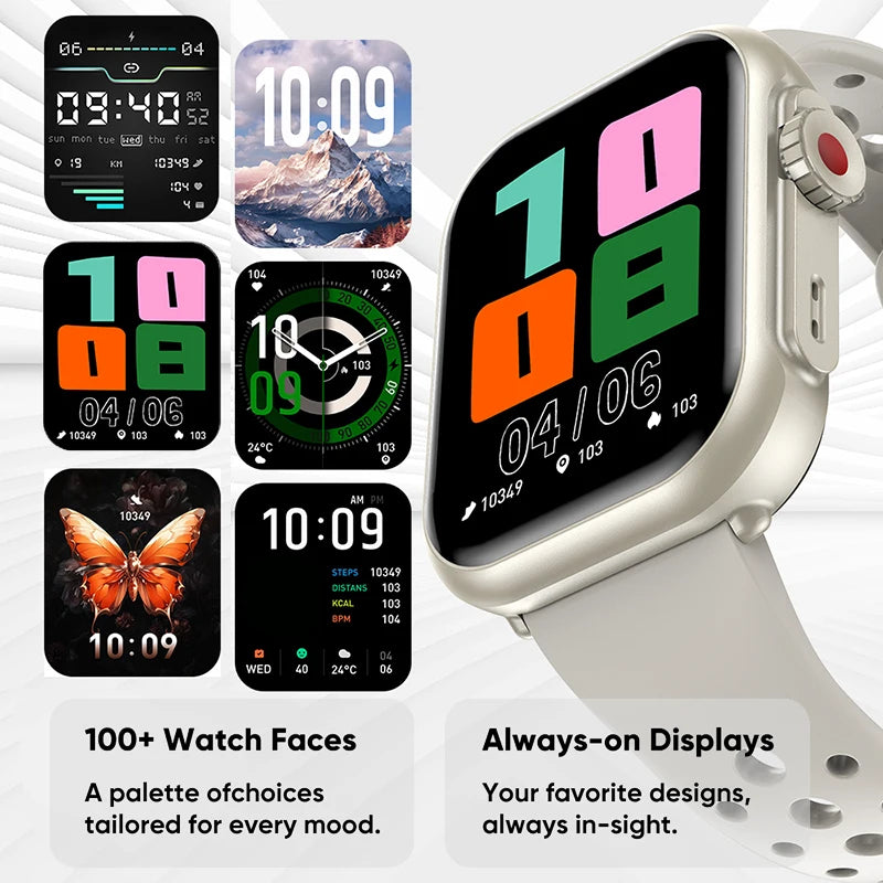 Smartwatch AMOLED 1.96" | Chamadas Bluetooth, GPS e Monitor de Saúde IP68