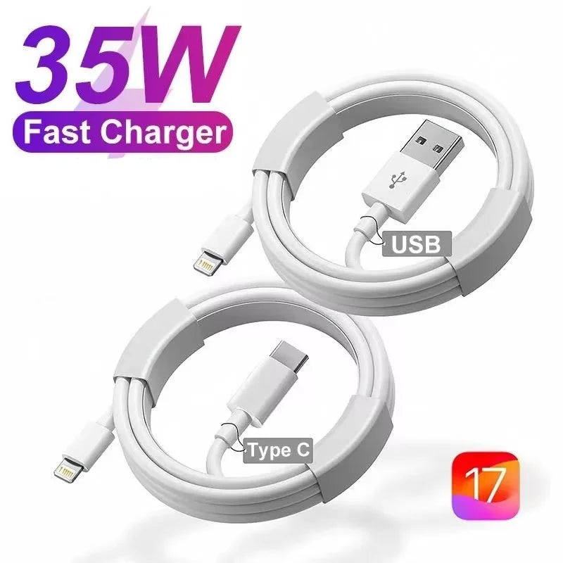 Cabo USB-C para USB 35W 3A | Carregamento Rápido e Dados