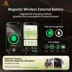 Power Bank Magnético Qi 2.1 5000/10000mAh | Compatível com MagSafe, Apple Watch e AirPods
