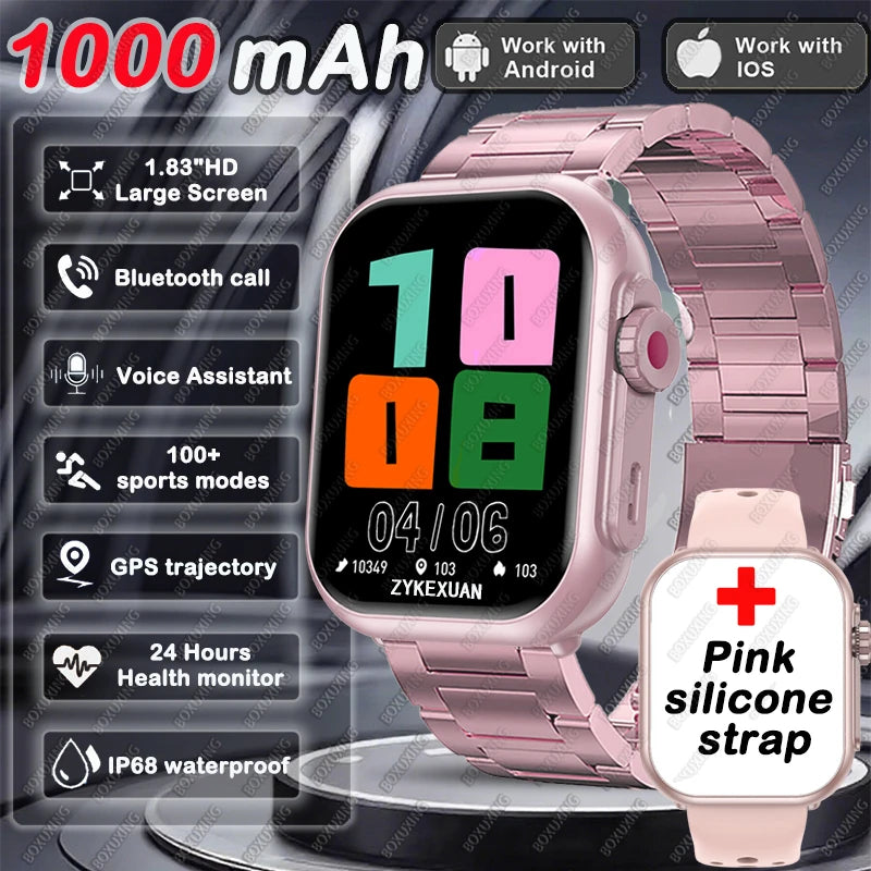 Smartwatch AMOLED 1.96" | Chamadas Bluetooth, GPS e Monitor de Saúde IP68
