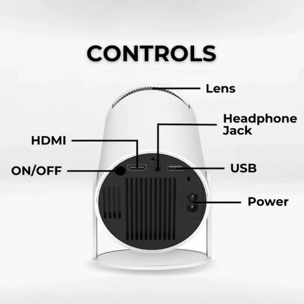 Projetor Portátil KaiAqua Wi-Fi 6 | HD 720P Compatível 4K Bluetooth 5.3