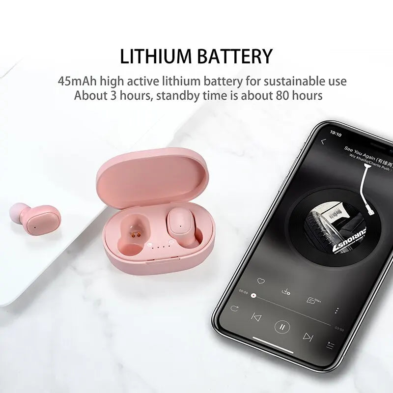 Auriculares Bluetooth A6S TWS | Fones Sem Fios com Microfone