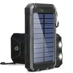 Power Bank Solar 80000mAh | Carregador Portátil com Lanterna LED e Carregamento Rápido