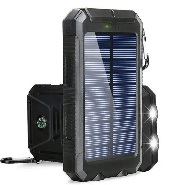 Power Bank Solar 80000mAh | Carregador Portátil com Lanterna LED e Carregamento Rápido