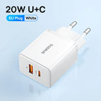 Carregador USB-C Baseus 20W PD | Carregamento Rápido para iPhone e Android