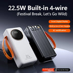 Power Bank OUIO 80000mAh 22.5W | Carregador Portátil com Cabos Integrados