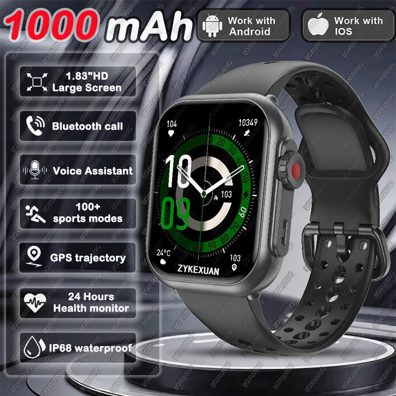 Smartwatch AMOLED 1.96" | Chamadas Bluetooth, GPS e Monitor de Saúde IP68