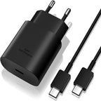 Carregador USB-C 25W com Cabo USB-C | Carregamento Rápido para Samsung e iPhone