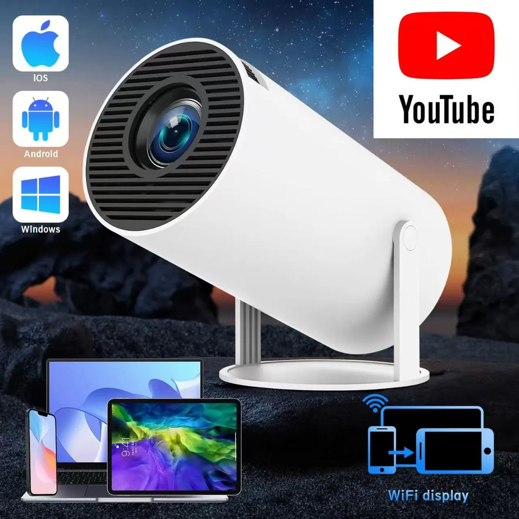 Projetor Portátil KaiAqua Wi-Fi 6 | HD 720P Compatível 4K Bluetooth 5.3