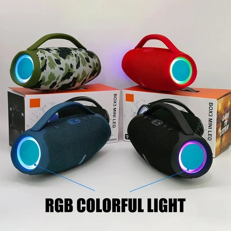 Coluna Bluetooth Portátil 100W | Som Estéreo, USB, AUX e Bateria Recarregável