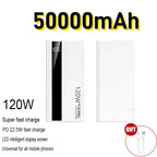 Power Bank 500000mAh 120W | Carregador Portátil de Carregamento Rápido