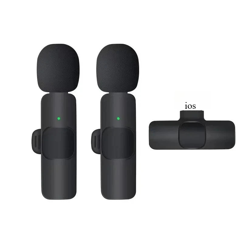 Microfone Lavalier Sem Fios USB-C | Redução de Ruído para iPhone e Android