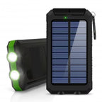 Power Bank Solar 80000mAh | Carregador Portátil com Lanterna LED e Carregamento Rápido