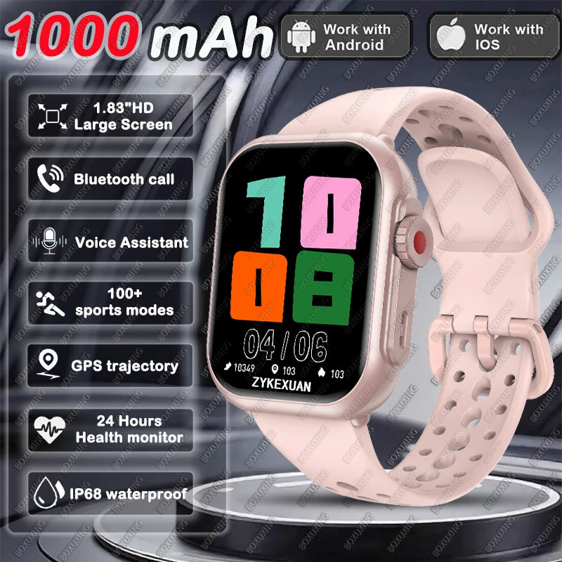 Smartwatch AMOLED 1.96" | Chamadas Bluetooth, GPS e Monitor de Saúde IP68