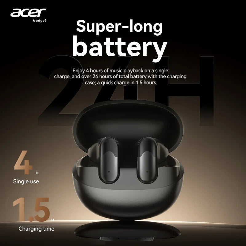 Acer Ohr628 Bluetooth | Auriculares Sem Fios com Som HiFi e Microfone