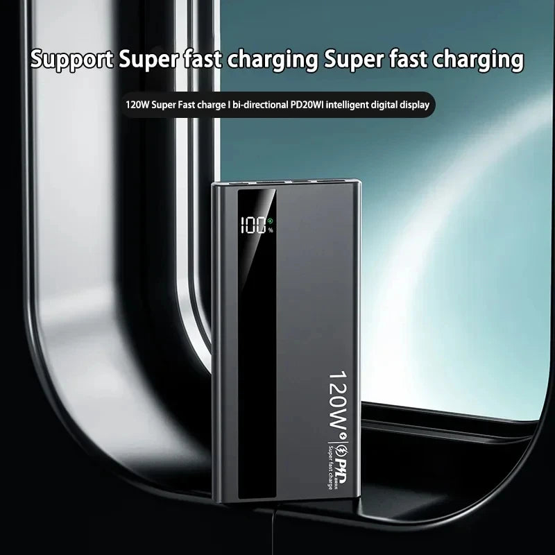 Power Bank 500000mAh 120W | Carregador Portátil de Carregamento Rápido