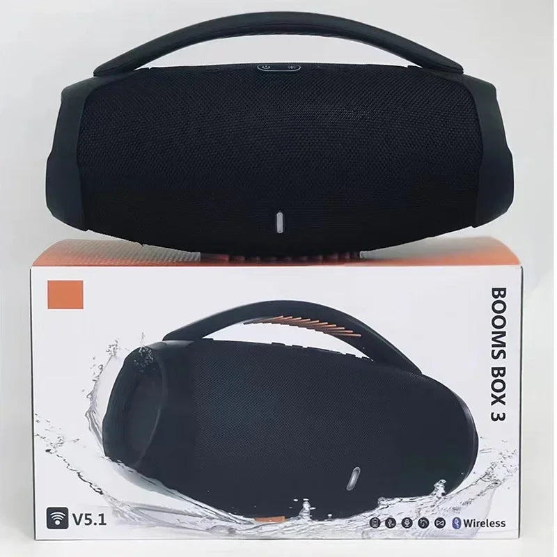 Coluna Bluetooth Portátil 100W | Som Estéreo, USB, AUX e Bateria Recarregável