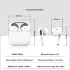 Auriculares Bluetooth Air Pro ANC | Som HiFi e Cancelamento de Ruído