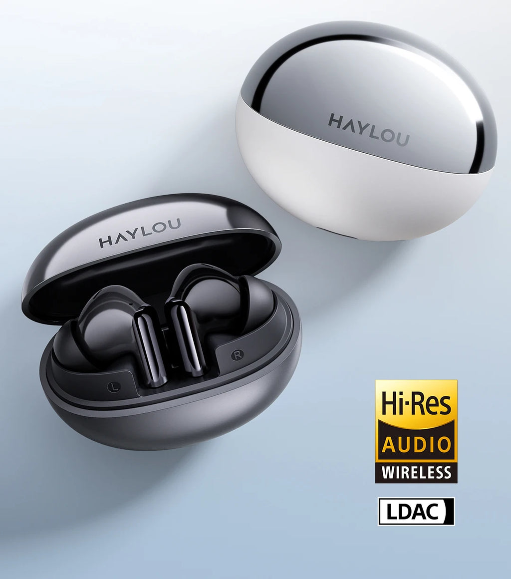 HAYLOU Flowbuds N55 | Auriculares Bluetooth 6.0 com ANC 54dB e Hi-Res LDAC