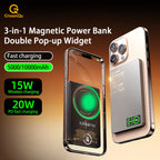 Power Bank Magnético Qi 2.1 5000/10000mAh | Compatível com MagSafe, Apple Watch e AirPods