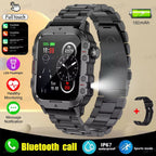 Smartwatch Militar 2025 | Chamadas Bluetooth, GPS e Monitor de Saúde