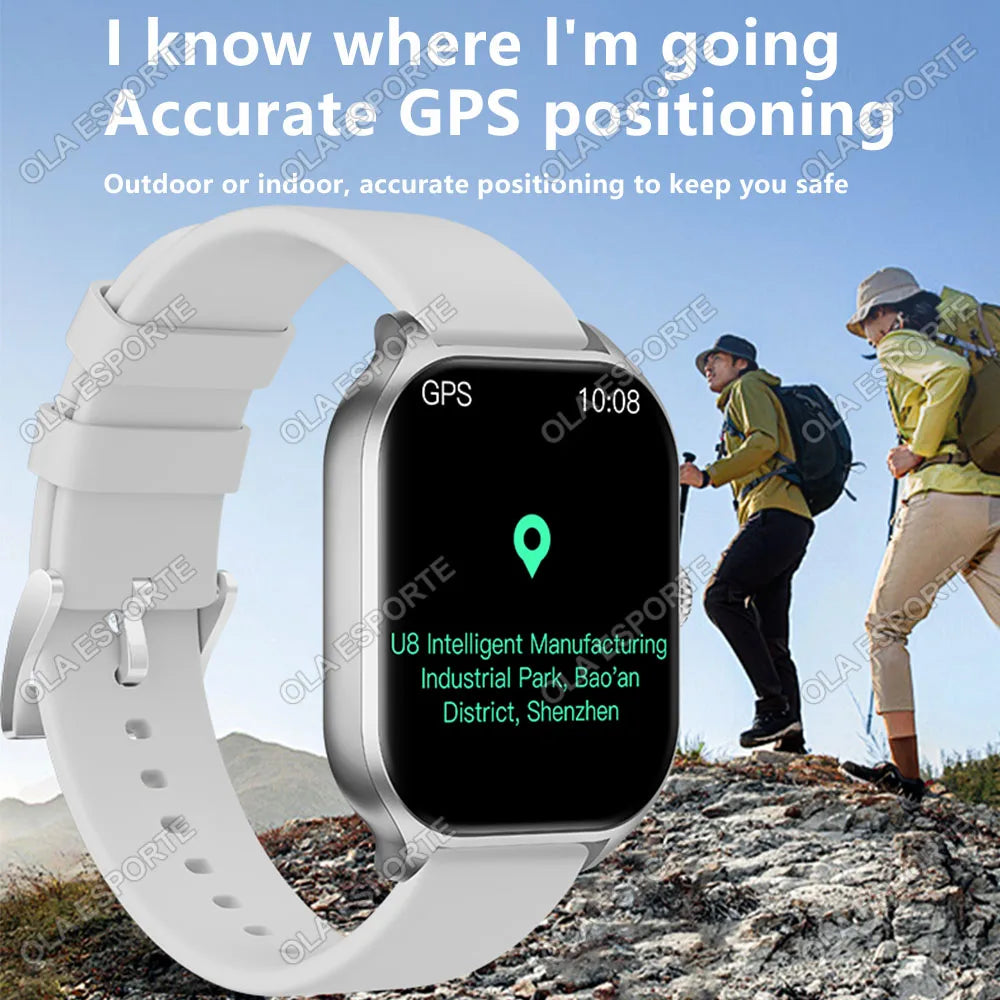 Smartwatch 2.01" HD | Chamadas Bluetooth, GPS e Monitor de Saúde
